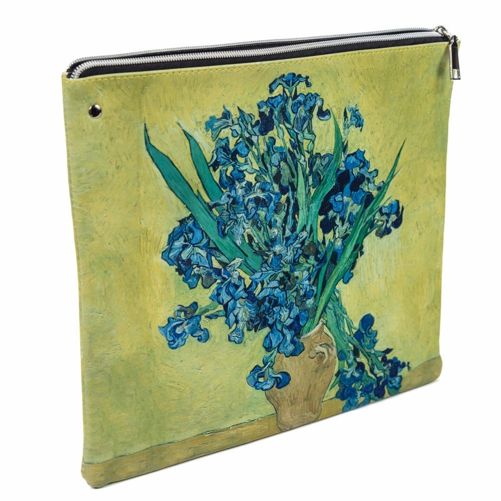 Vincent van Gogh-inspired Blue Iris art- Zip Pouch